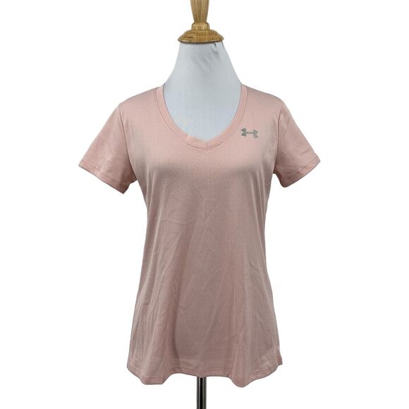 Under Armour T Shirt Womens XS Extra Small Tech Short Sleeve V Neck Heatgear Tee - Picture 1 of 13